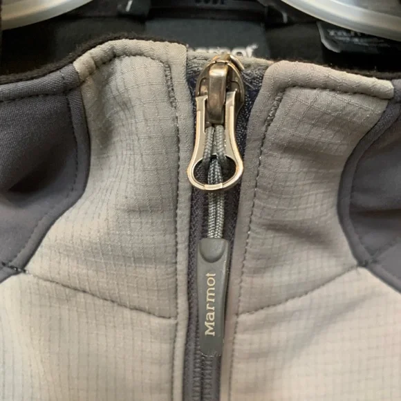 MARMOT Gore Windstopper Full Zip Up Lined Windbreaker Jacket Men's Sz XXL Gray. - Picture 3 of 9